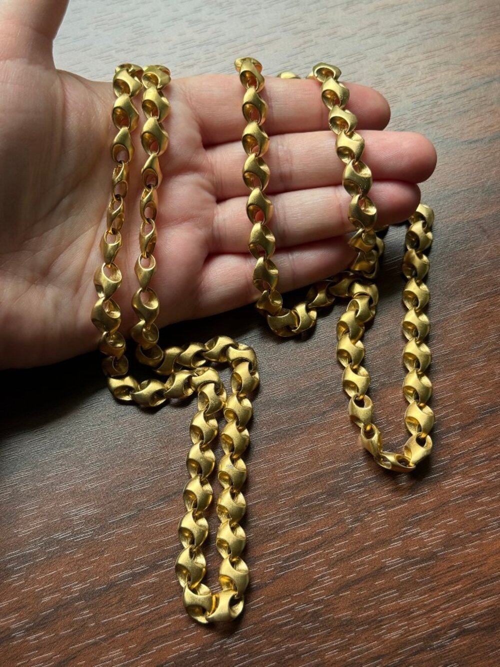 Vintage Gold Tone S Chain Extra Long